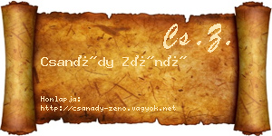 Csanády Zénó névjegykártya